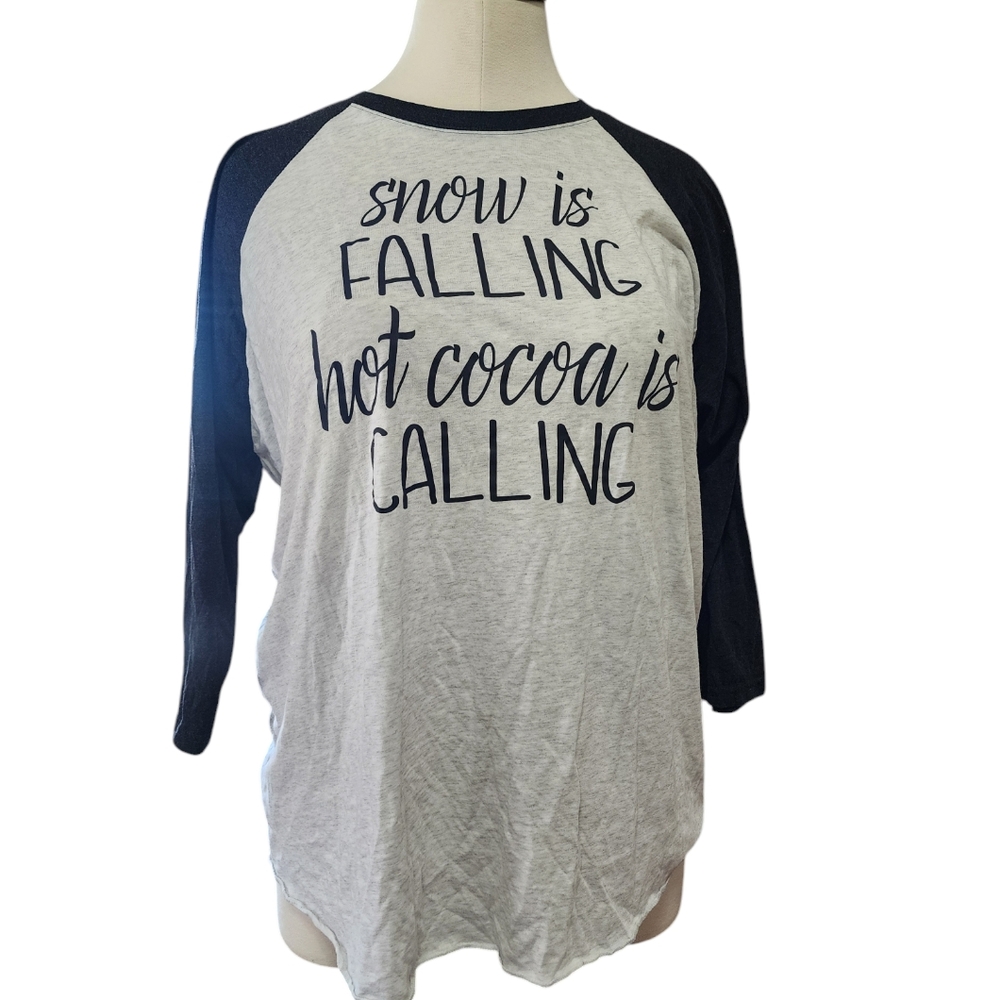 3X Baseball Style Winter Theme Tee